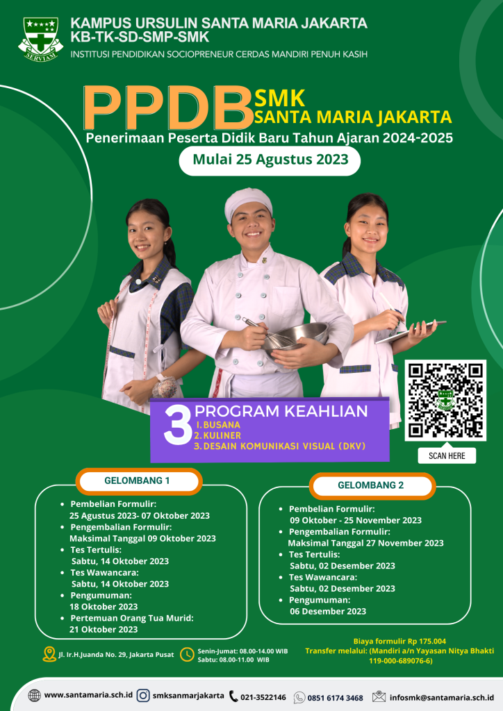 Pendaftaran PPDB SMK Santa Maria Jakarta Tahun Ajaran 2024-2025 ...