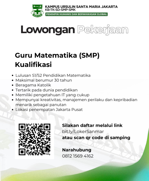 Lowongan Pekerjaan Guru Matematika SMP