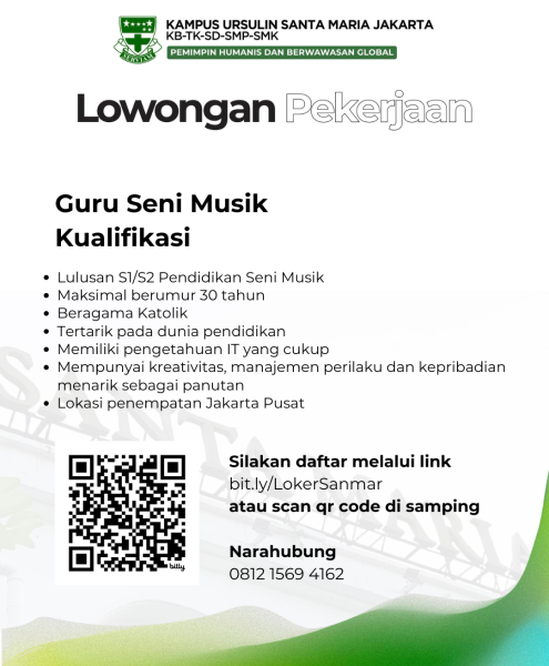 Lowongan Pekerjaan Guru Seni Musik